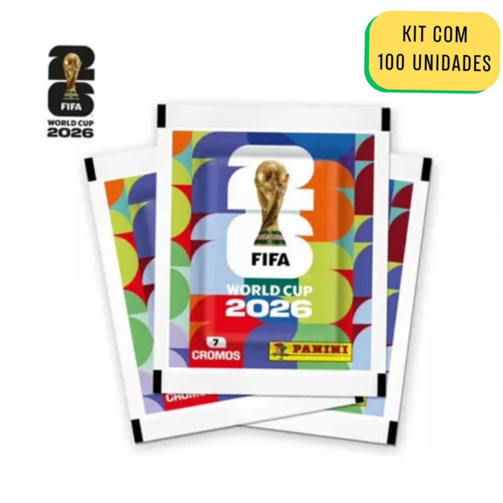 100 Unidades de Envelopes de Figurinhas Copa do Mundo FIFA 2026