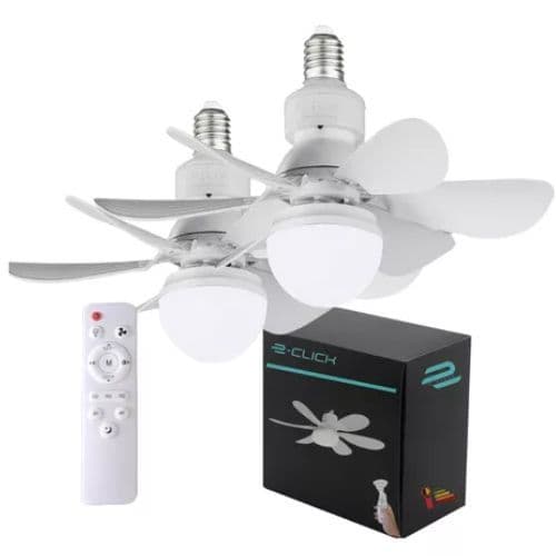 Ventilador de Teto 60w com 3 Hélice Controle e Bocal para lampada