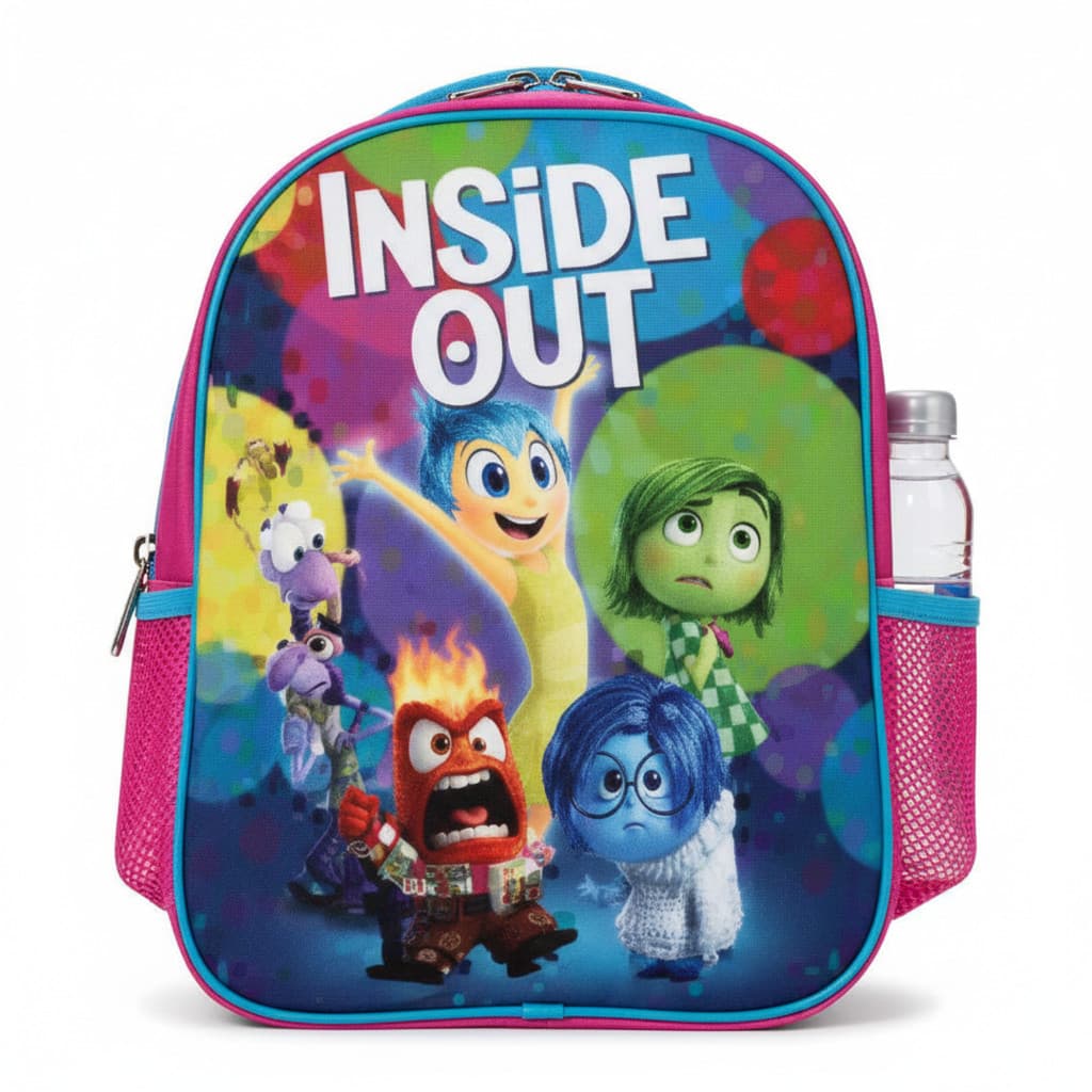 Mochila Infantil Divertidamente - Intensidade Escolar Menino Menina Colorida de Costas