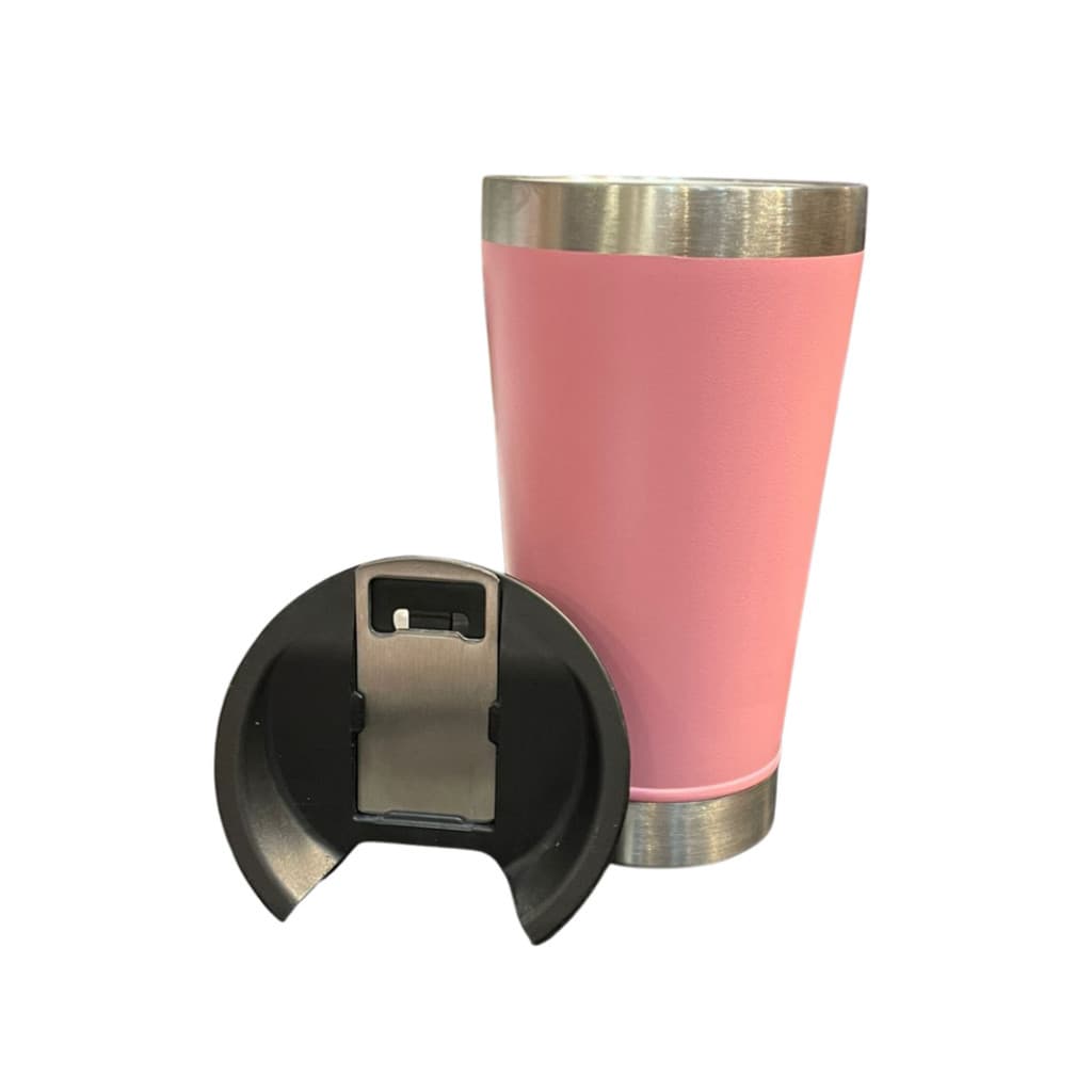 Normal - Copo Térmico Inox com TAMPA e ABRIDOR (473 ml) - Rosa