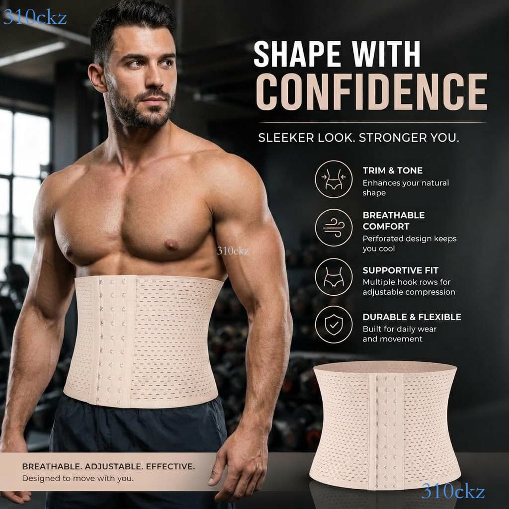 Cinta Modeladora Abdominal Unissex Alta Compressão Ajustável para Academia e Treino Tamanhos PP ao GG M01 ✨310ckz