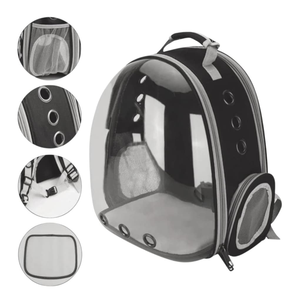 Mochila Astronauta Pet – Transporte Seguro para Cães e Gatos até 6 kg Visão Panoramica Ideal para Passeio e Viagem