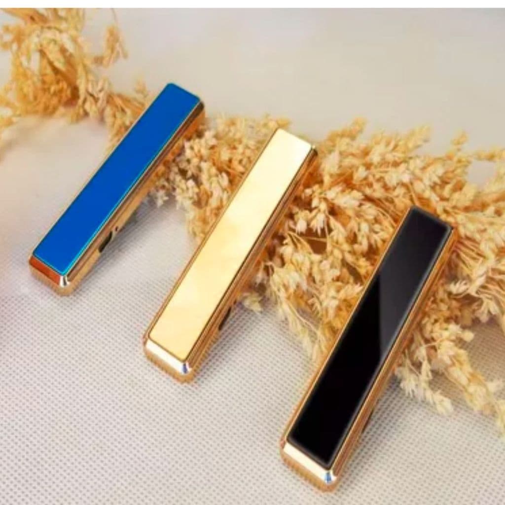 Isqueiro USB Eletronico Recarregavel Metal Multiuso