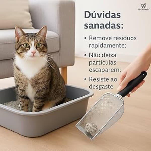 Prática pá de aço inoxidável para animais de estimação
