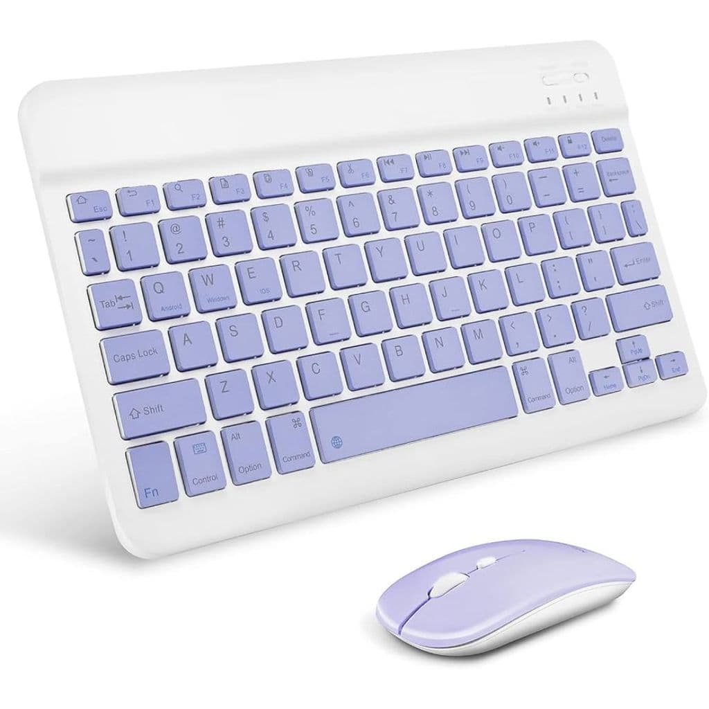 Kit Teclado e Mouse Lilas - Bluetooth