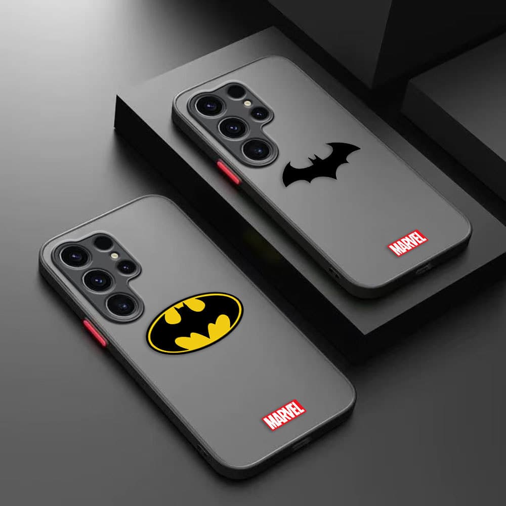 Homem-Aranha Batman O Hulk Logotipo Capa Fosca Caso De Telefone Para Samsung Galaxy S10 S20 S21 S22 S23 S24 FE S25 PLUS