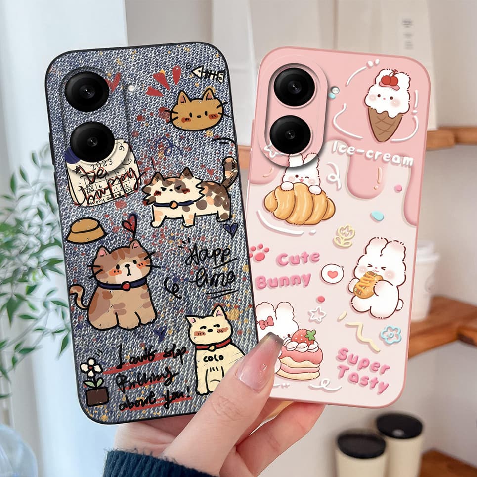Invólucro Para Redmi A7 Pro 4G 5G Bonito Anime Telefone Coque Macio Silicone Líquido Proteção Completa Anti Queda Capas