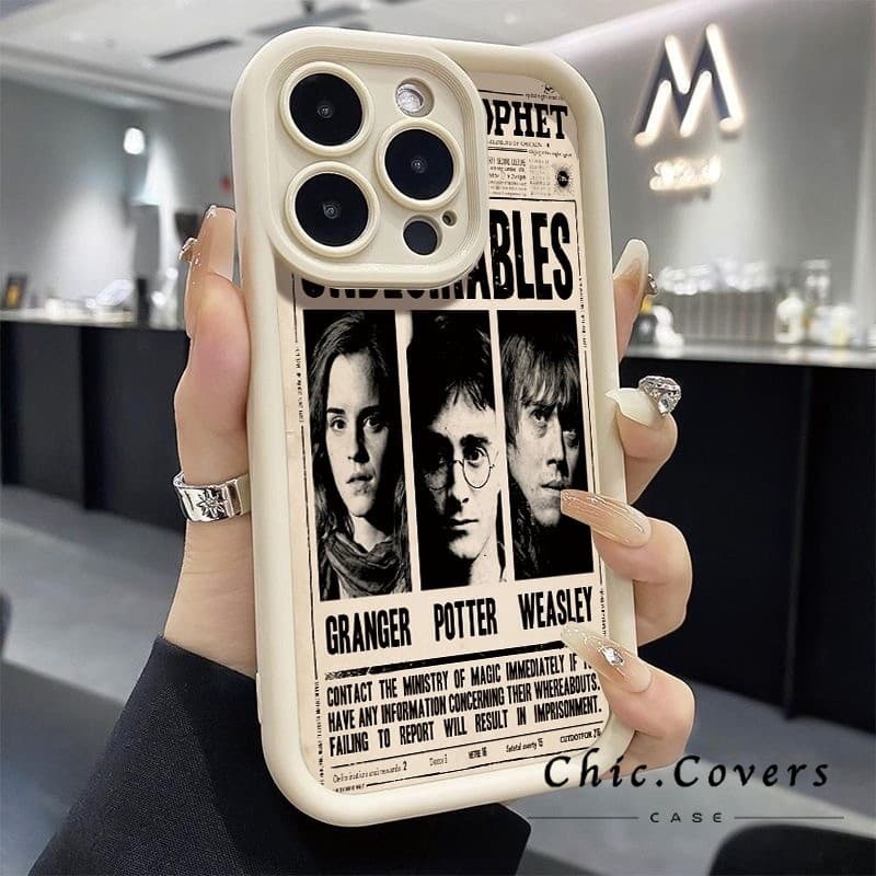 Capinha Silicone Harry Potter Anti-Impacto Para iPhone XR 11 12 13 14 15 16 17 Pro Max Plus