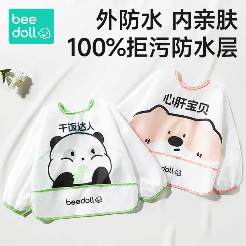 Bedou bebê comer macacão à prova dwaterproof água Anti-sujo suplemento alimentar do bebê babadores crianças jardim de in