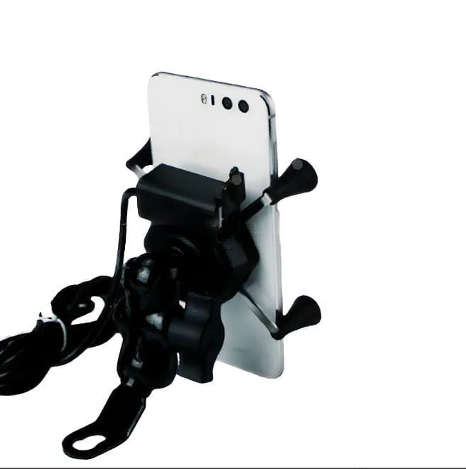 Suporte de Celular para Moto Universal com Carregador USB Tipo C Ajustável 4 a 6,5