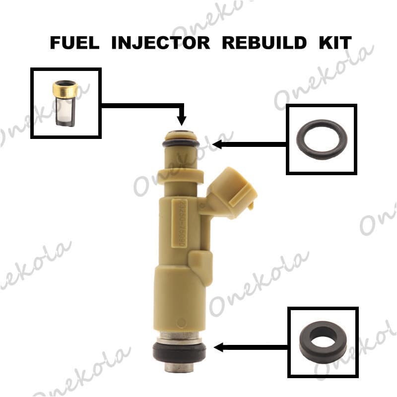 Kit de revisão do injetor de combustível malha de filtro de anel de borracha 23250-7590 adequado para Toyota dominador 3