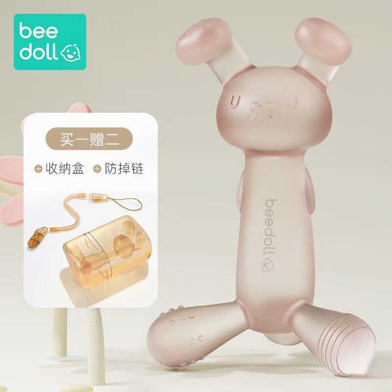 Bedou ancinho orelhas coelho mordedor bebê Molar vara bebê mascar cola período Oral brinquedo de Silicone Anti-comer mão