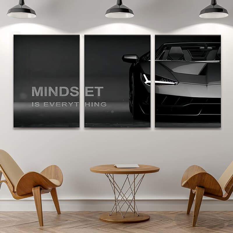 Kit 3 Peças Quadro Decorativo Porsche 911 GT3 RS Pintura Em Carro Esportivo Decoração Sala Quarto