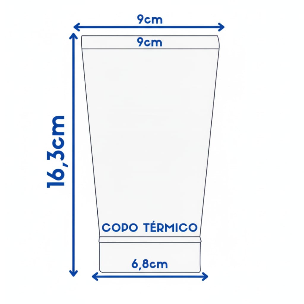 Copo Térmico Copa do Mundo Brasil 473 ml Cor Azul