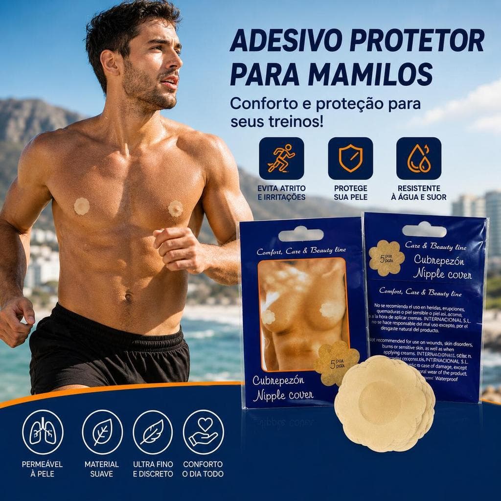 Sutiã masculino adesivo, protetores descartáveis para mamilos, aumenta seios, capas anti-fricção para mamilos e corpo