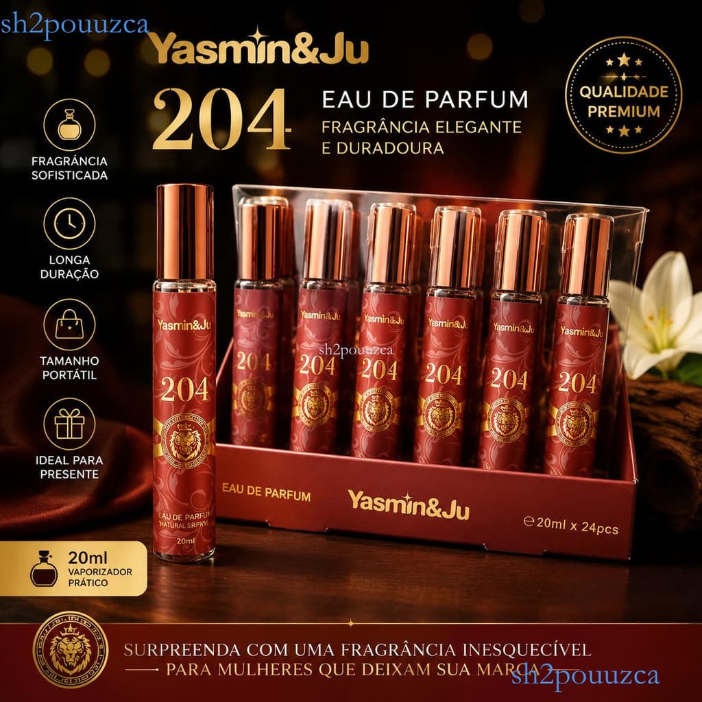 Perfume Feminino Yasmin & Ju Modelo 204 20ml Fragrância Elegante Longa Duração Presente Ideal Para Mulheres ✨sh2pouuzca