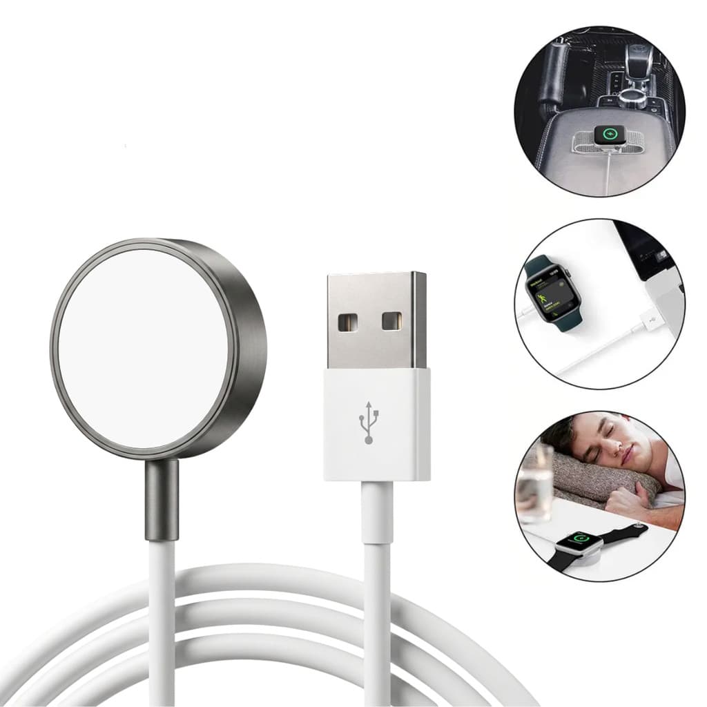 Carregador Por Indução Smart iWatch Altomex AW-61 Cabo Magnético USB Compatível com Apple Watch