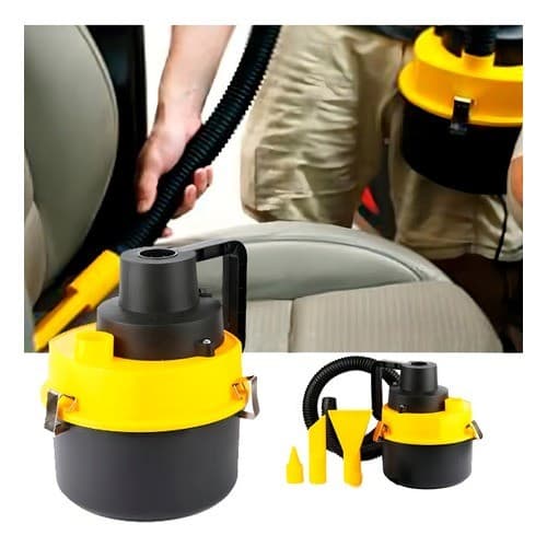 Aspirador de Pó Para Carro Portátil com Led 12V 60W Aspira Pó e Agua Automotivo