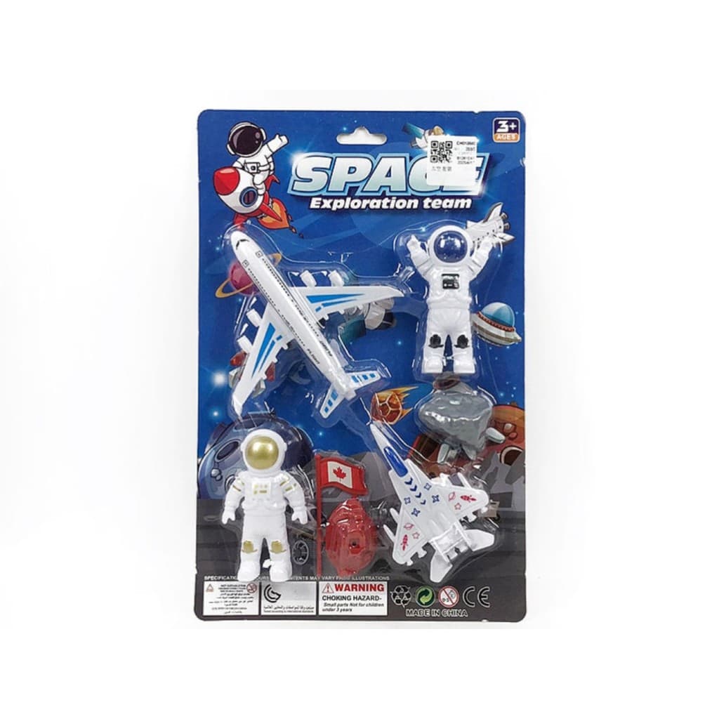 Coleção Brinquedos Galáxia Foguetes e Astronautas 7 Peças