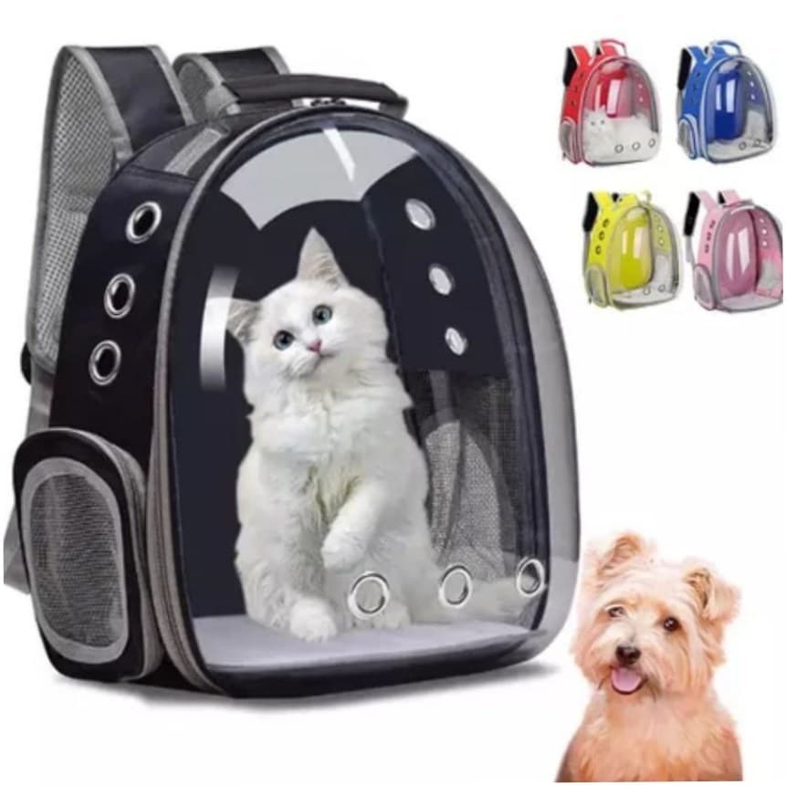 Mochila Pet visão panorâmica inteligente segurança ventilação com conforto premium