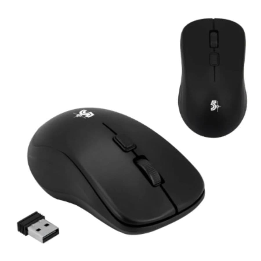 Mouse Sem Fio Office 5+ Preto