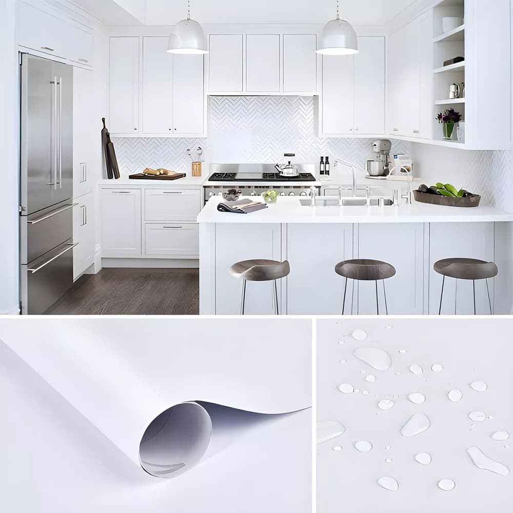 Papel Adesivo Envelopamento Branco Opaco Fosco 45cmx10m (promoção)