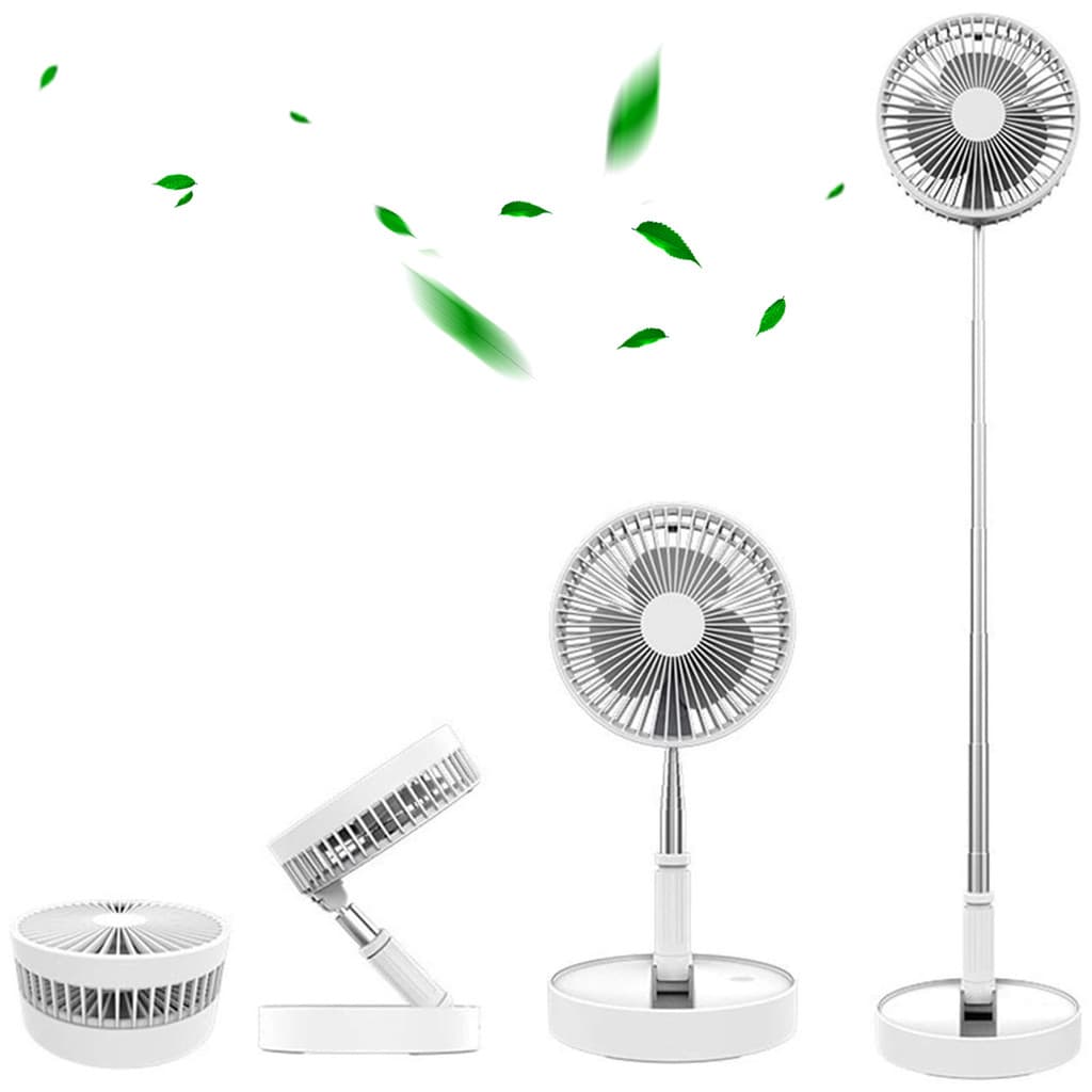 Ventilador Dobrável Portátil Piso Retrátil Usb Ajustável Adequado Para Escritório Ar Livre Viagens