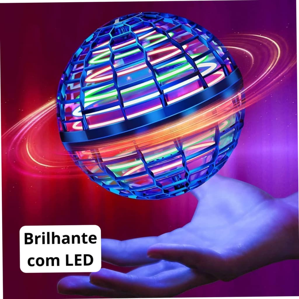 Bola Spinner Voadora Flutuante Boomerang com LED e Controle (Cores Sortidas)