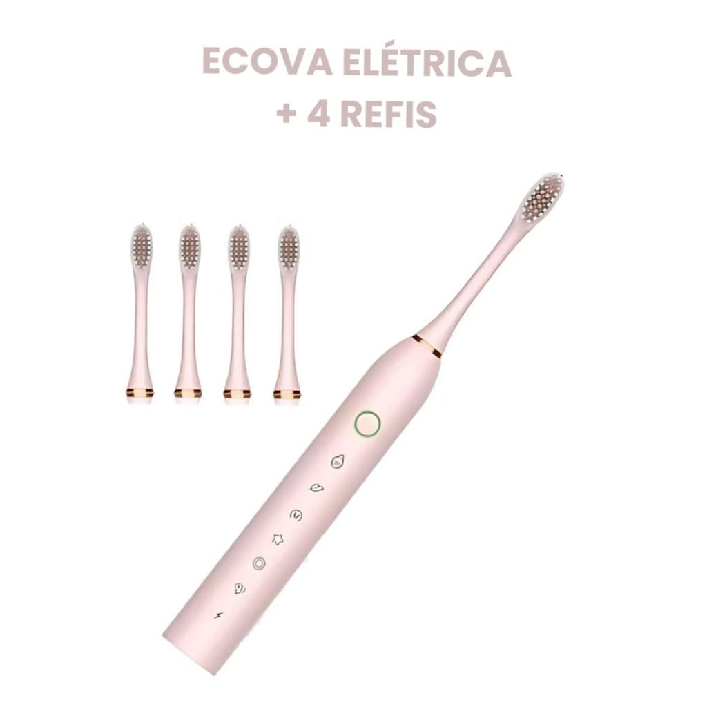 Escova dental elétrica sônica recarregável com 6 modos
