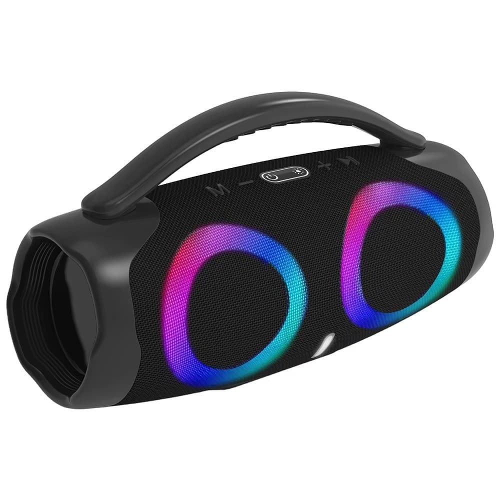 Caixa de Som Bluetooth Portátil LED RGB FM USB TWS 20W Festa Praia Viagem