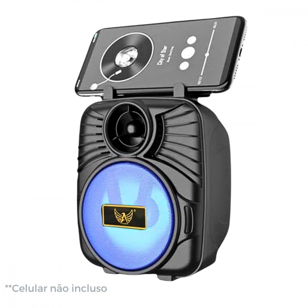Caixa de Som Bluetooth Portátil Suporte Celular 8W Altomex AL-1183 (***DISPONÍVEL 03 UNIDADES)