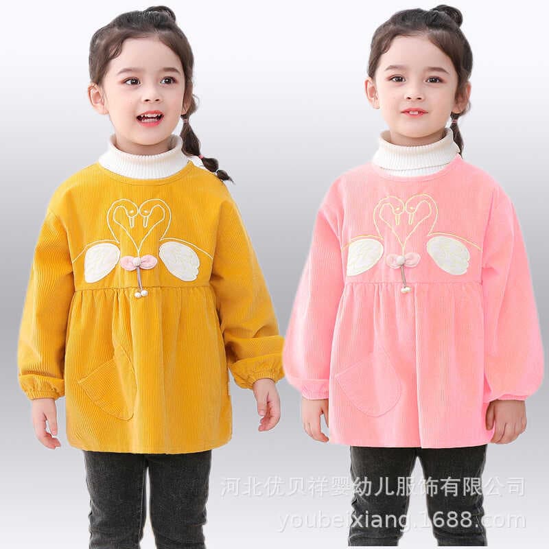 Feminino bebê primavera outono inverno estilo veludo macacão de manga comprida roupas de proteção infantil à prova dwate