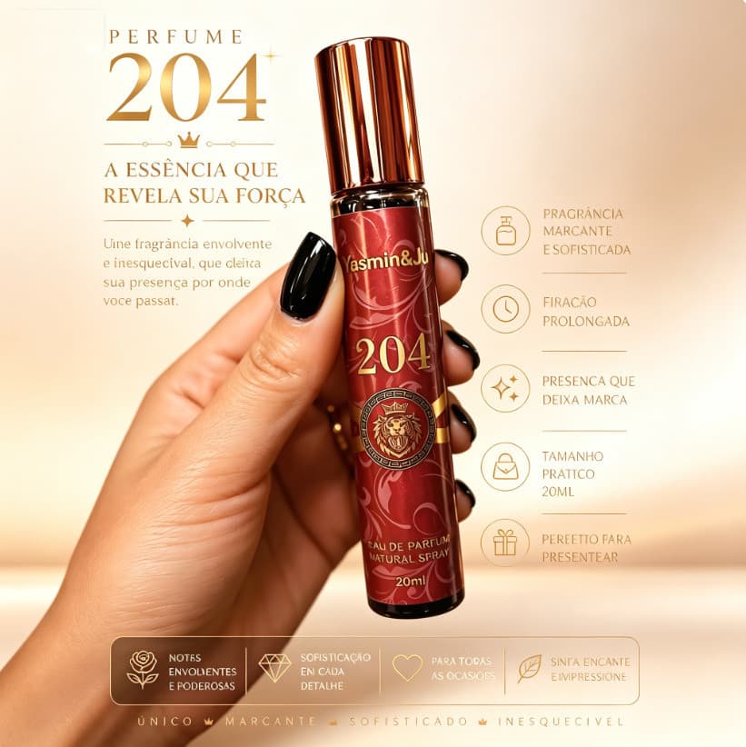 Perfume Feminino Yasmin & Ju 20ml – Fragrância com Longa Duração e Toque Elegante YPF204