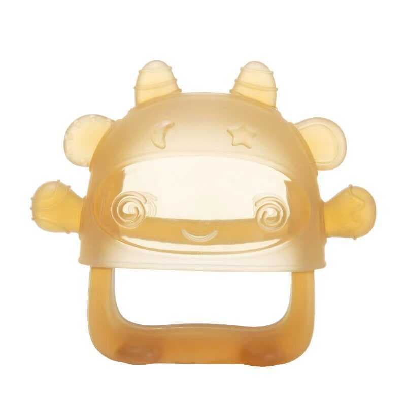 Antiaderente cinza Anti-comer mão mordedor manga mão mordedor moagem vara silicone proteção para as mãos mordedor silico