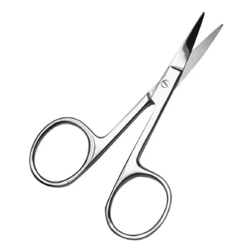 Tesoura para Unhas Ponta Curva Inox 9cm Profissional Manicure e Pedicure