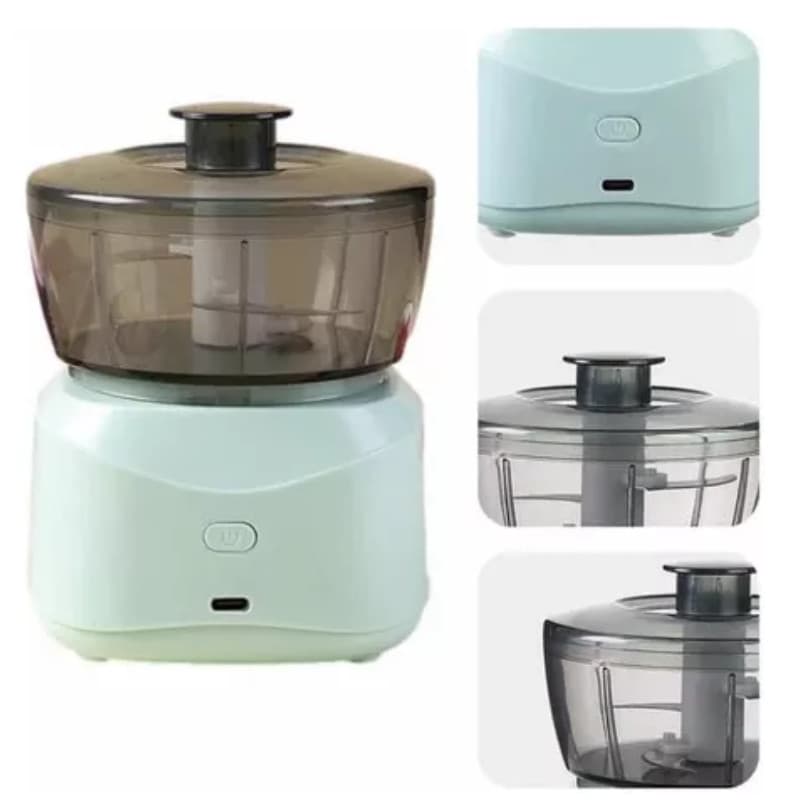 Mini Triturador Elétrico Moedor Carne Legume Laminas Afiadas