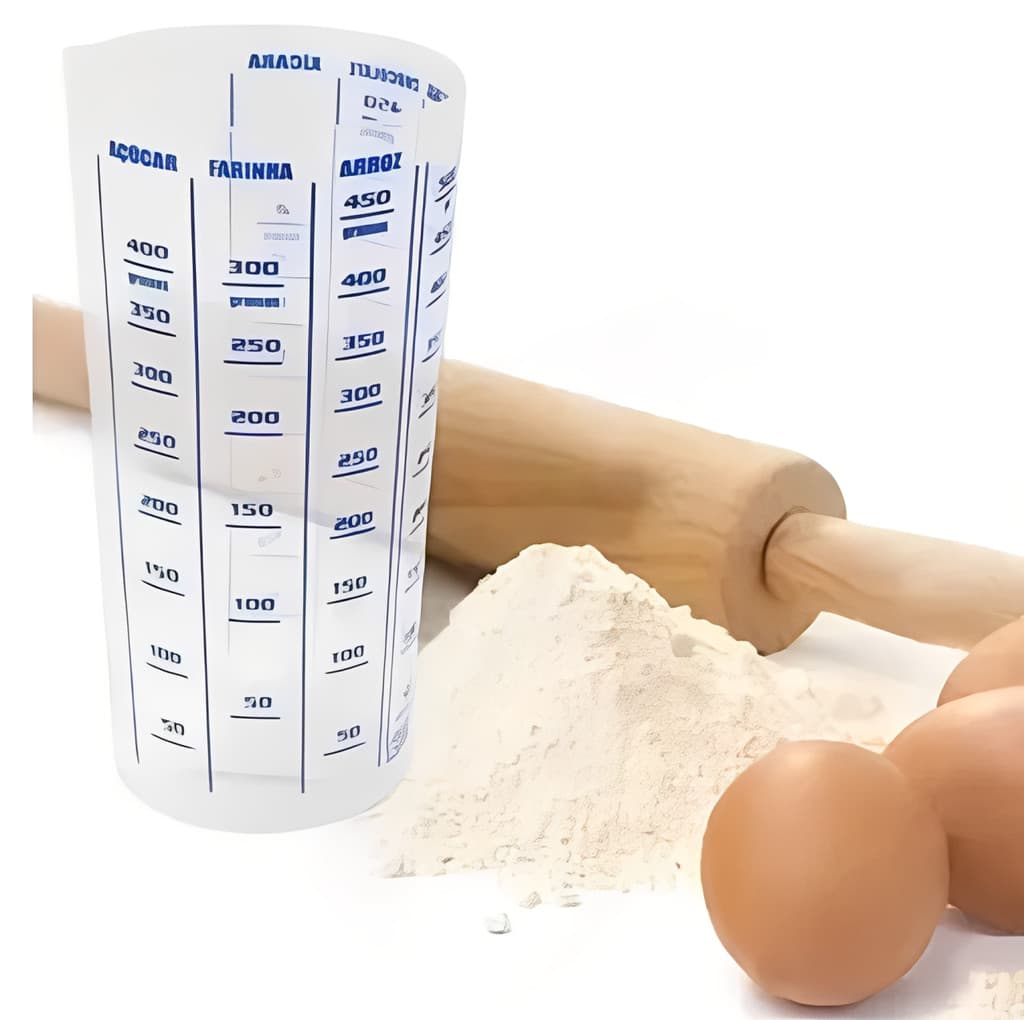 Copo Medidor Cozinha Dosador Graduado Medidas Líquidos Receitas