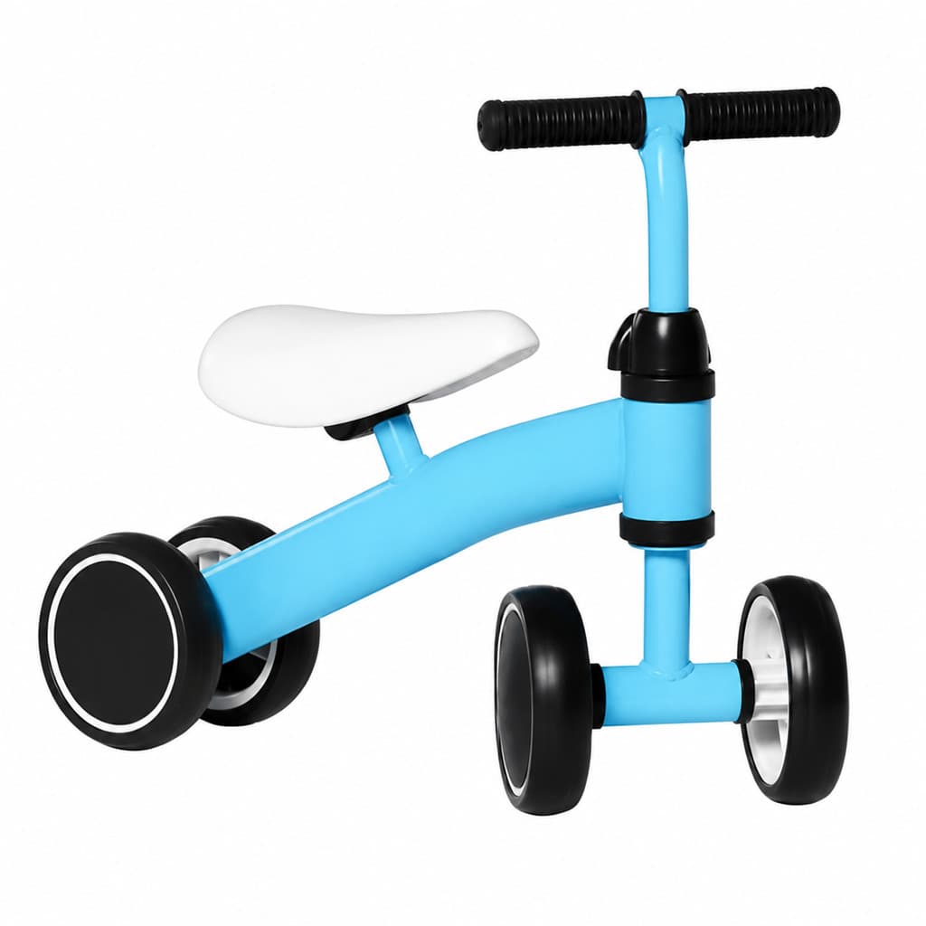 Bicicleta Patineti de Equilíbrio 4 Rodas Azul