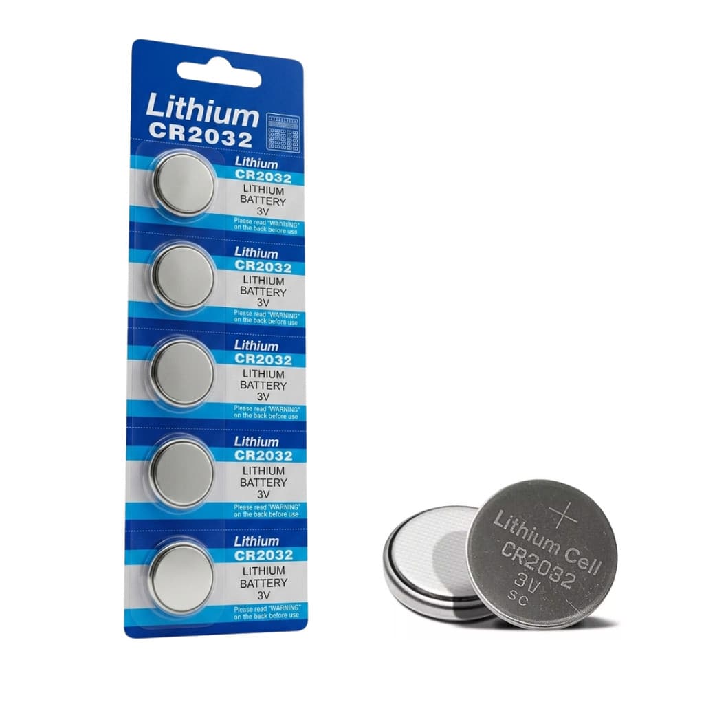 Cartela de Bateria Litio 3V com 5 Baterias Maxmidia CR2032