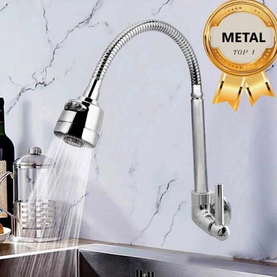 Torneira Cozinha Gourmet Bancada Parede Flexível 1/4 Volta C