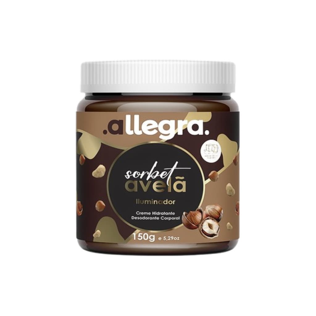 Creme Hidratante Corporal  Sorbet Avelã Iluminador 150g