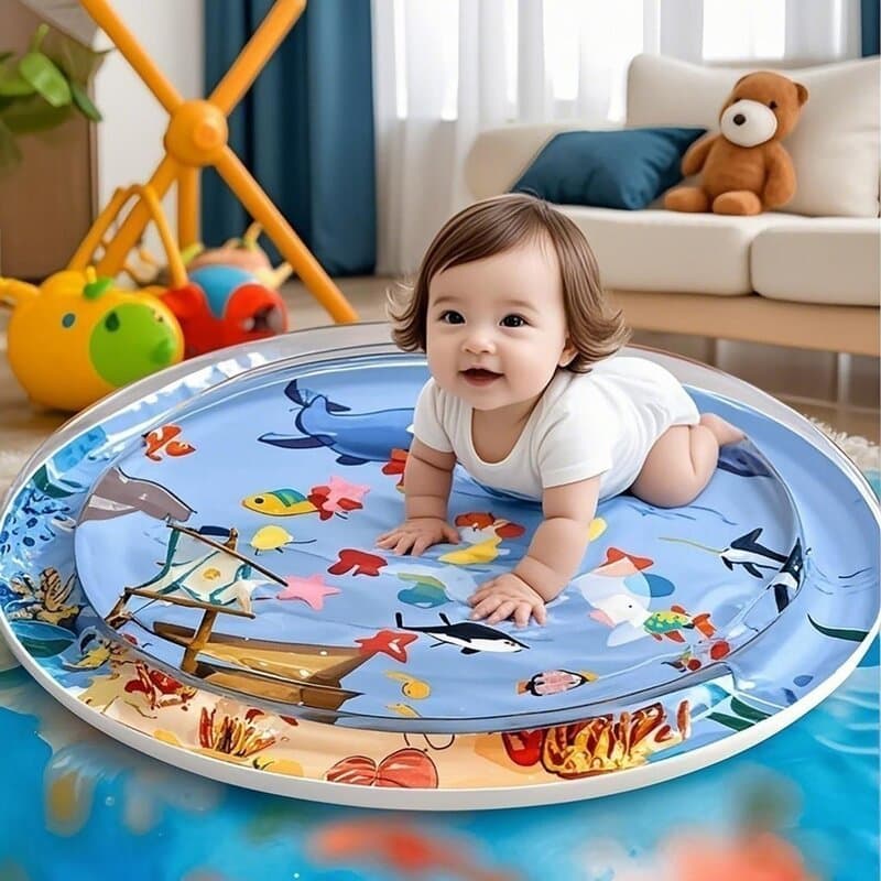 Tapete Aquatico Infantil Bebe 100cm Centro De Atividade Tummy Time