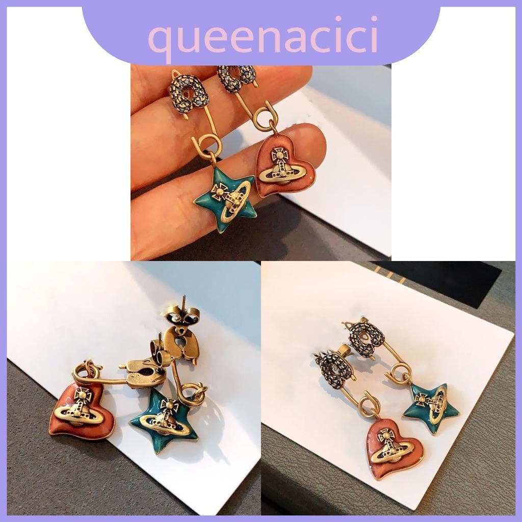 Brincos De Óleo De Coração De Gota De Cobre Com Design Vintage Para Uso Feminino Elegante