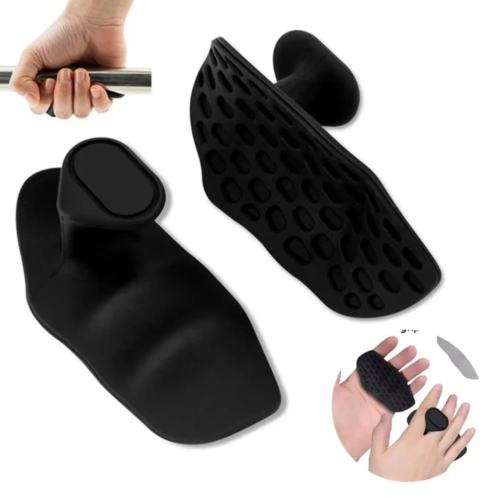 Protetor de Mãos Fitness - Luva de Musculação Preta, 1 Par, Ideal para Treinos com Barra e Calistenia