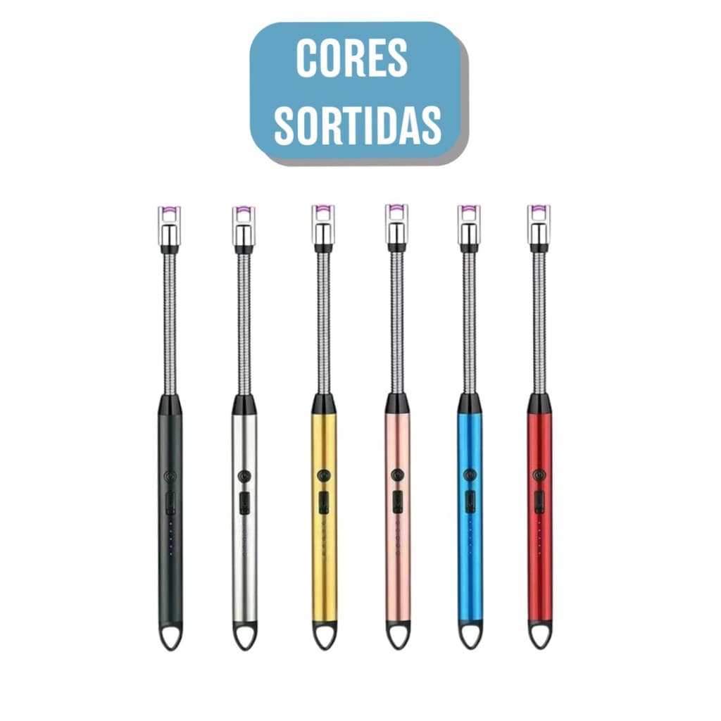 Acendedor de Fogão Elétrico Recarregável USB – Tecnologia de Ignição por Arco - (Cores Sortidas) - CF-136