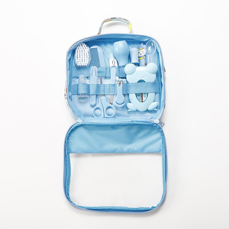 Jogo De Higiene Bebê Com Necessaire 13 Peças Snel Home Cor: Azul