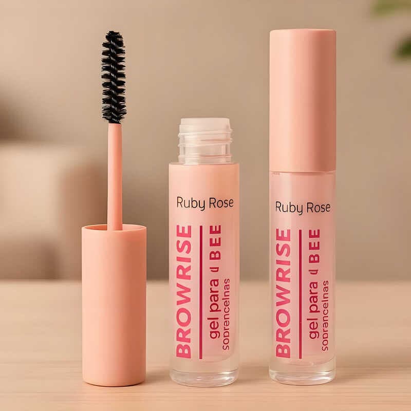 Ruby Rose Gel Incolor Brow Rise para Sobrancelhas: Durabilidade por Horas e Look Natural