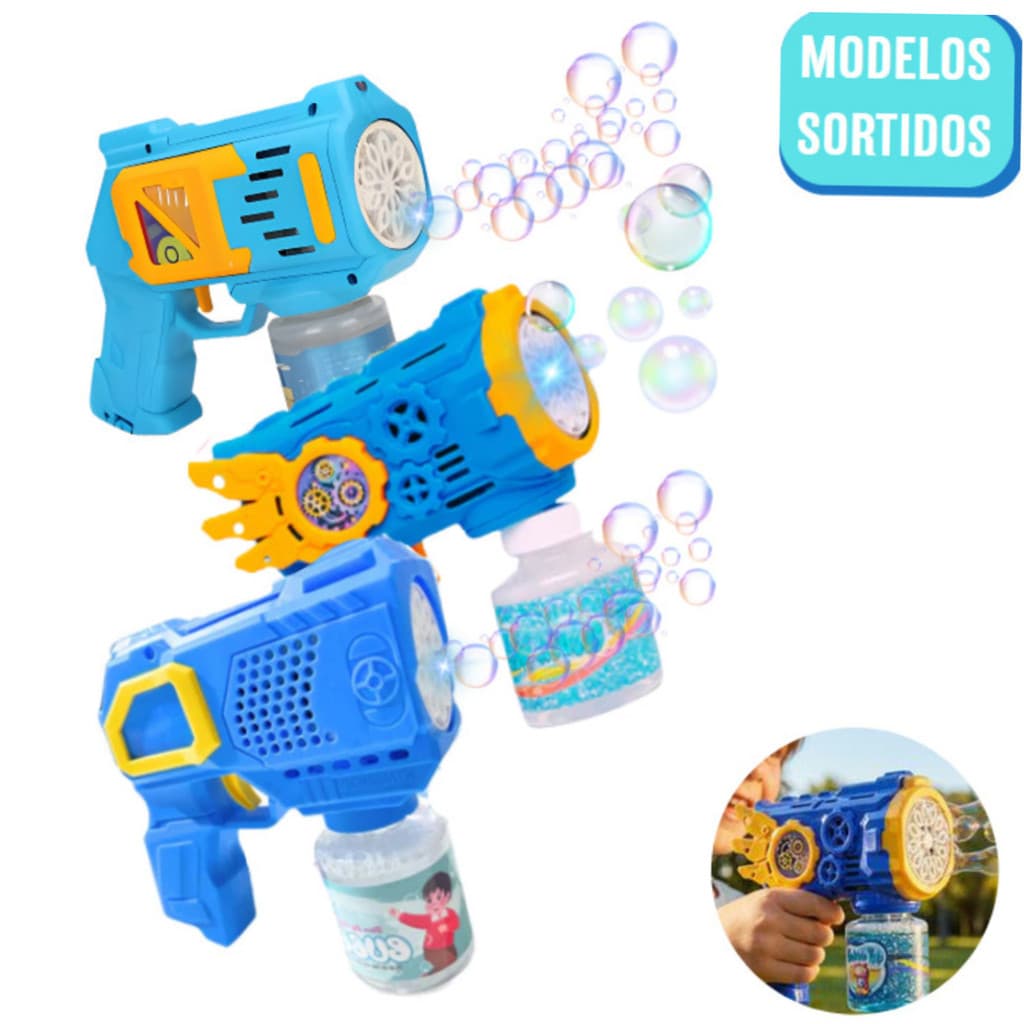 Pistola de bolhas automática com design ergonômico