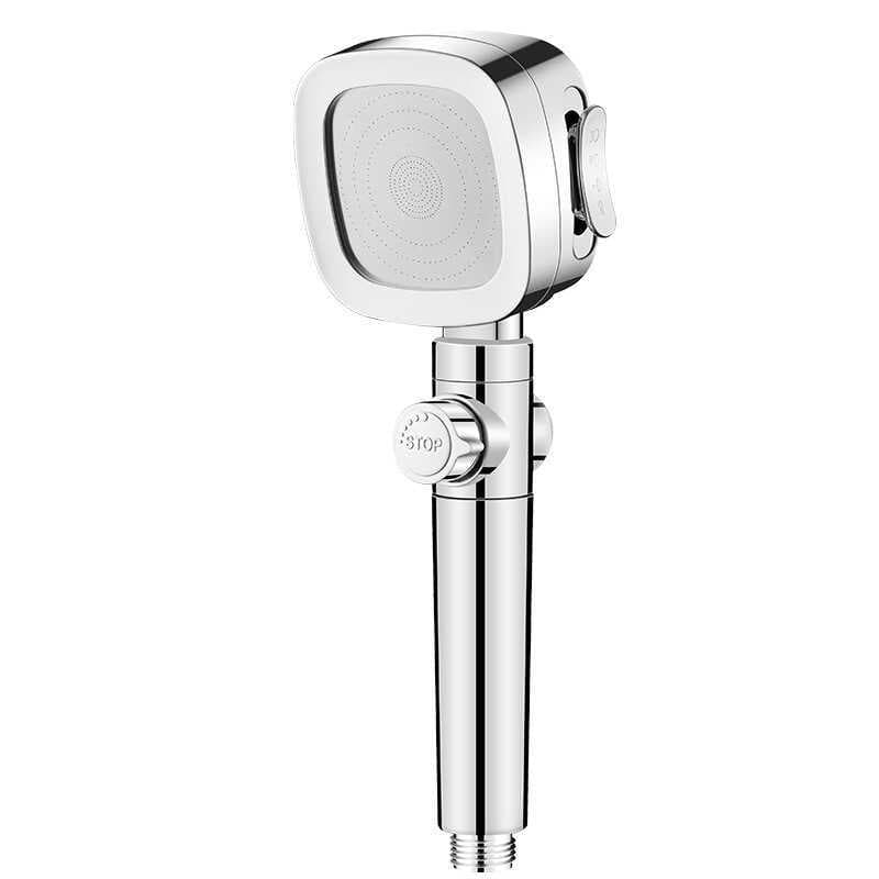 Chuveiro de mão pressurizado, luz de três velocidades, luxo, um clique, parada de água, galvanoplastia, banheiro, banho,
