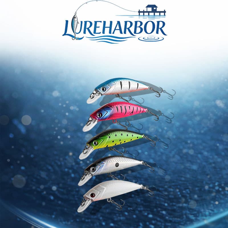 LUREHARBOR Micro Minnow Isca Isca Falsa 5cm6g 1/5 Varas Pacote